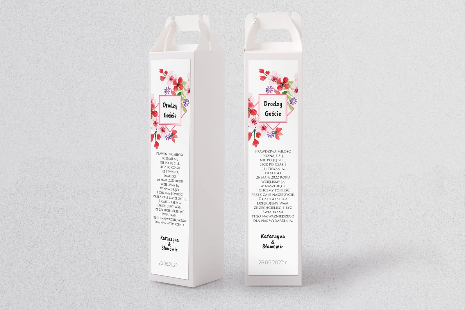 Pudełko na alkohol Bukiety Motyw 17