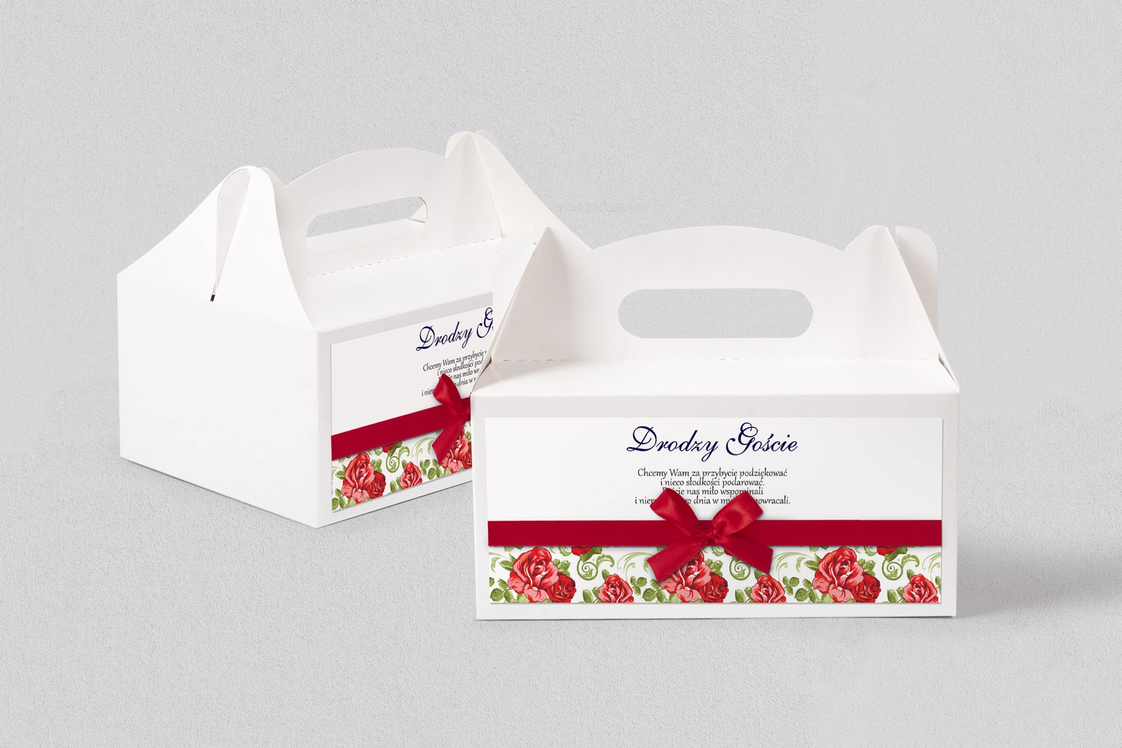 Pudełko na ciasto weselne Laura Motyw 2