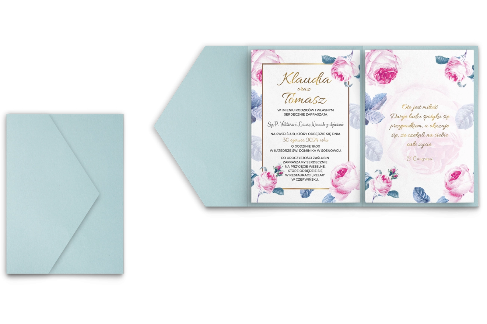 Zaproszenia ślubne w Etui Dream motyw 3