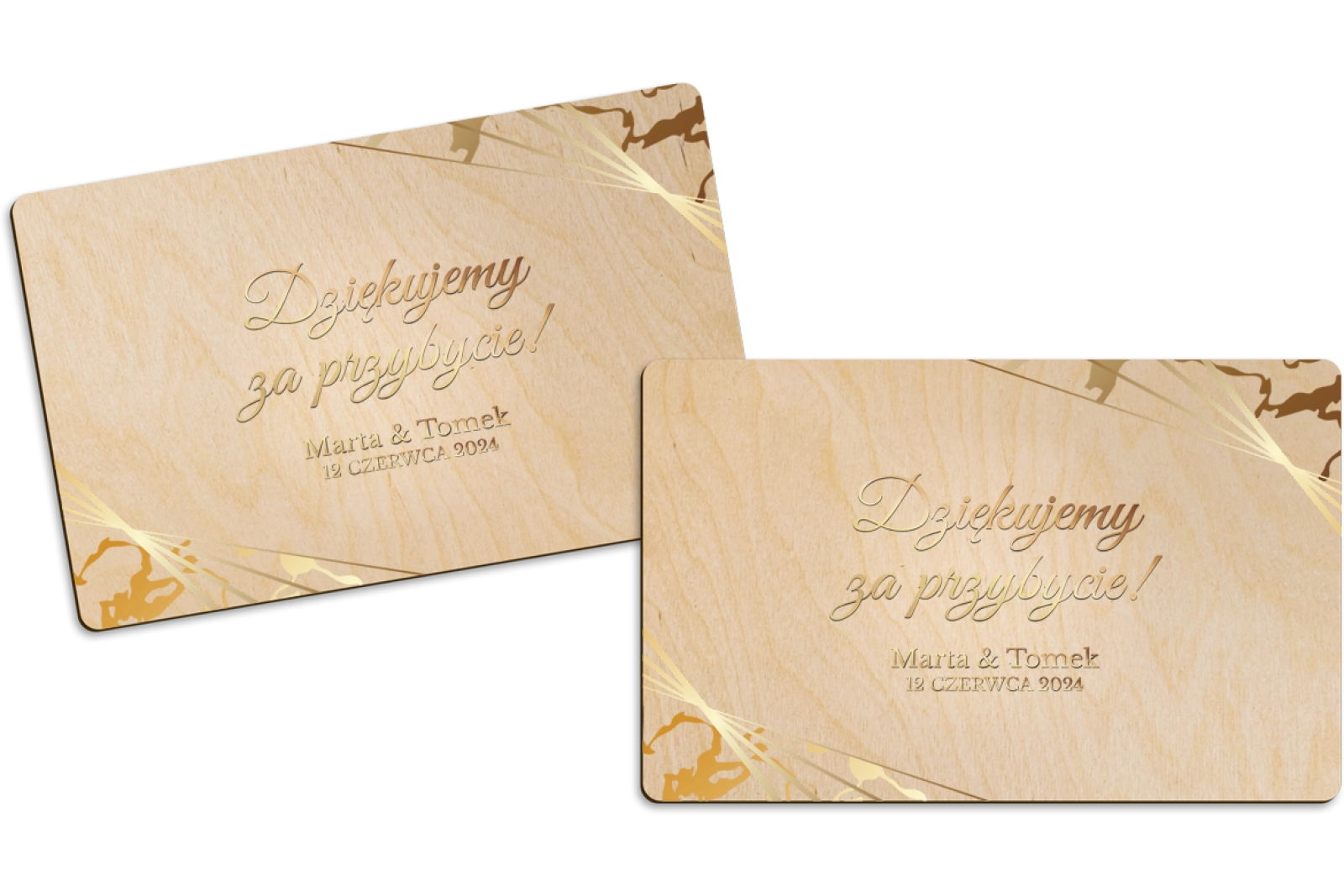 Magnes Prostokątny - Marmur & Złoto - Motyw 4