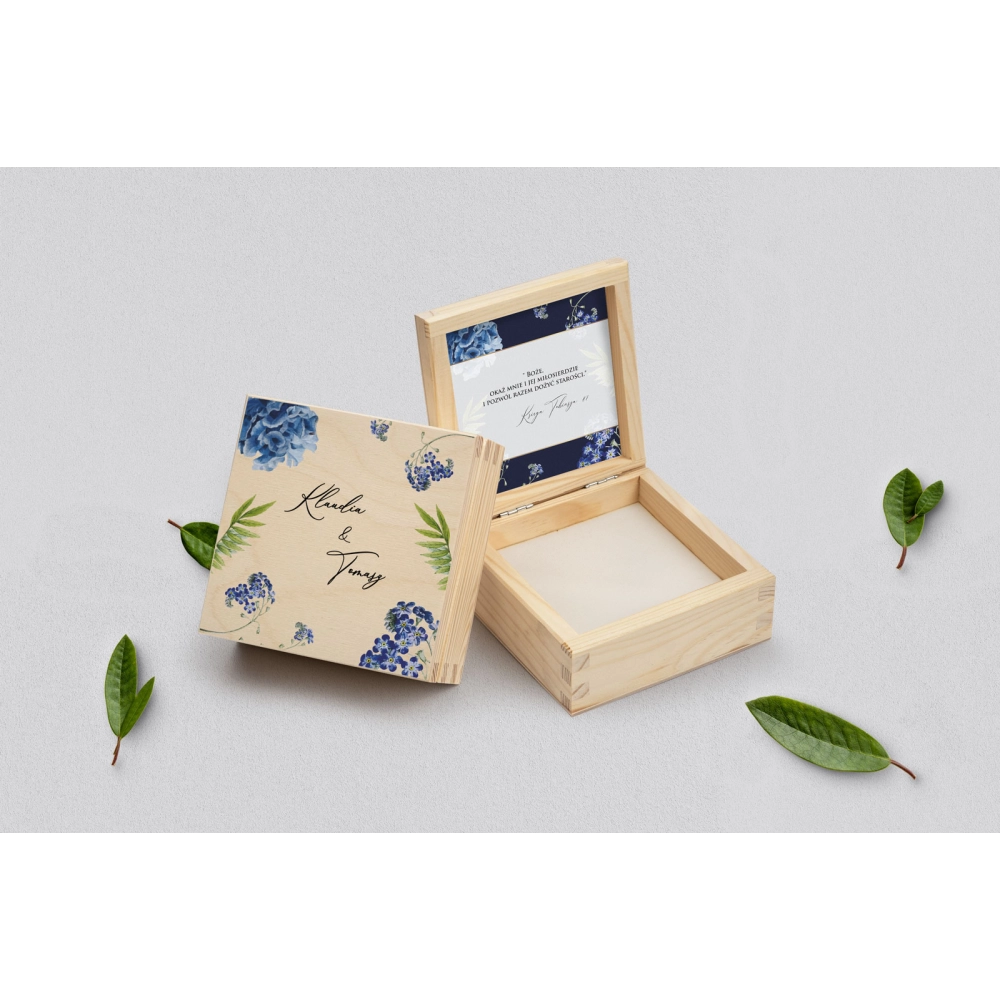 Pudełko na obrączki naturalne - Loveletter Motyw 4