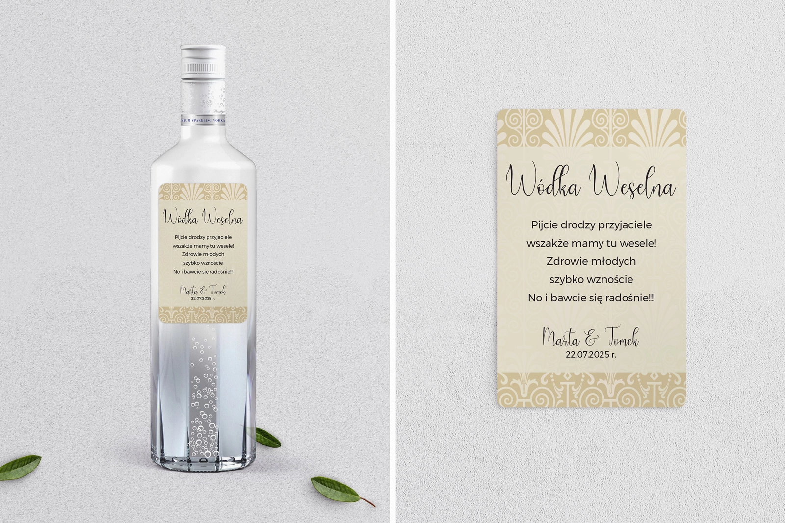 Naklejki na alkohol - Vintage Motyw 1