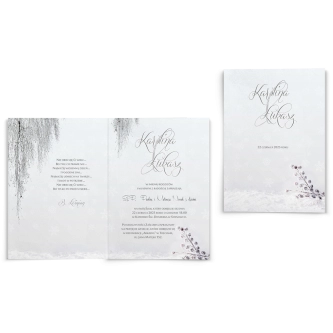 Zaproszenia ślubne Frozen - Składane Motyw 2