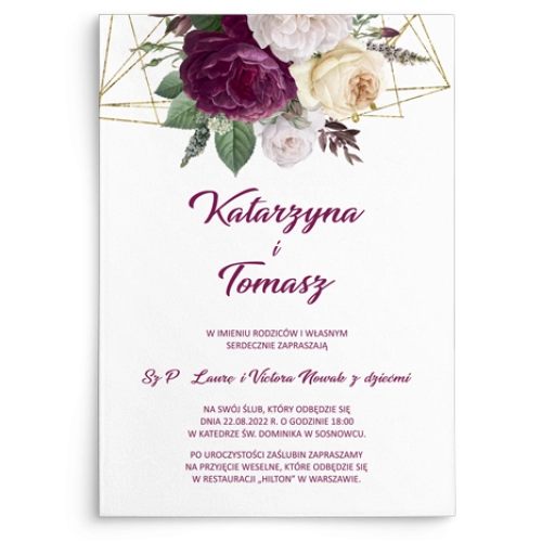 Zaproszenia ślubne Modena - Motyw 1
