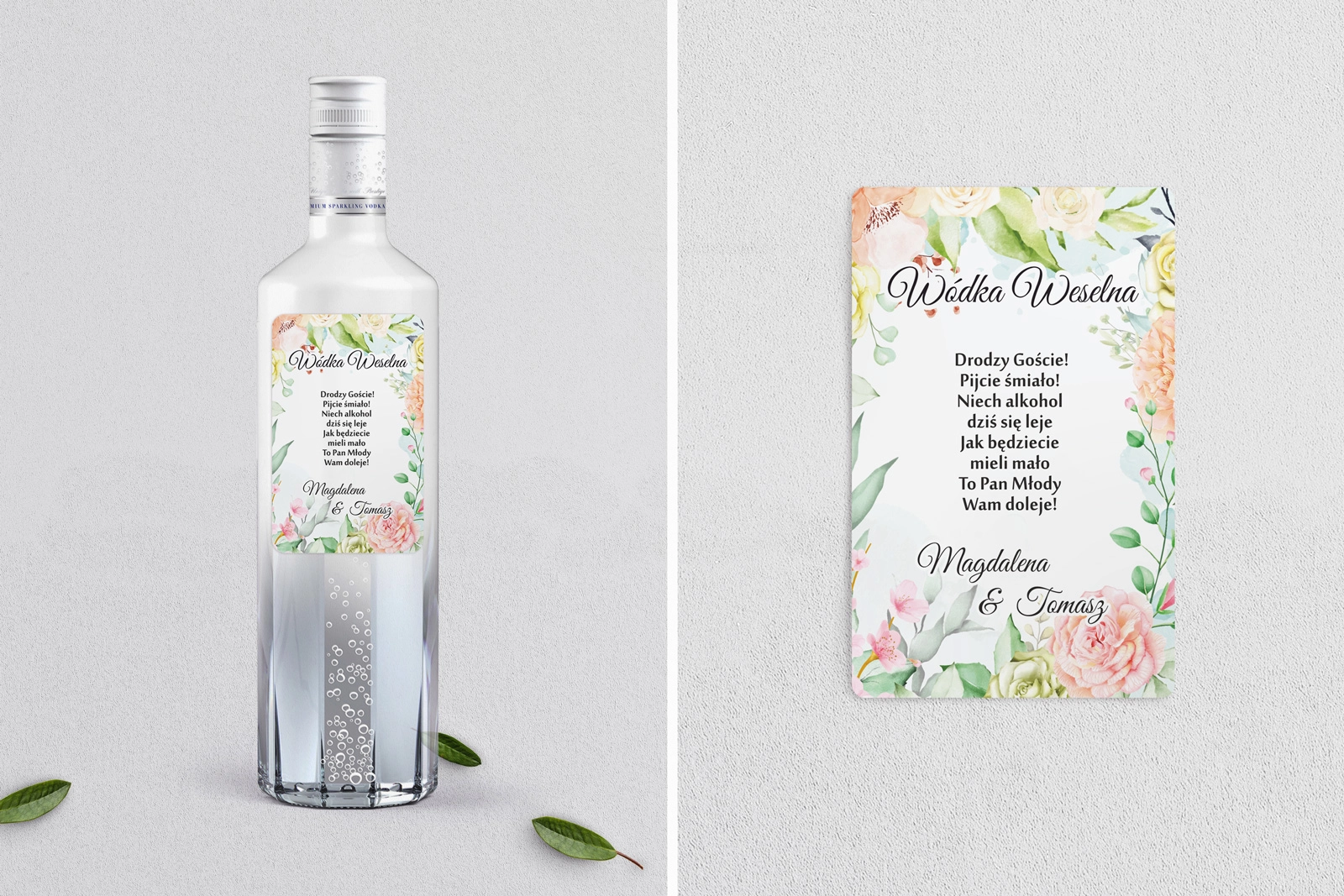 Naklejki na alkohol - Amelia - Motyw 3