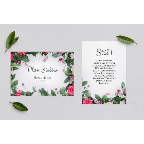 Plan Stołów - Karteczka Soft Motyw 6