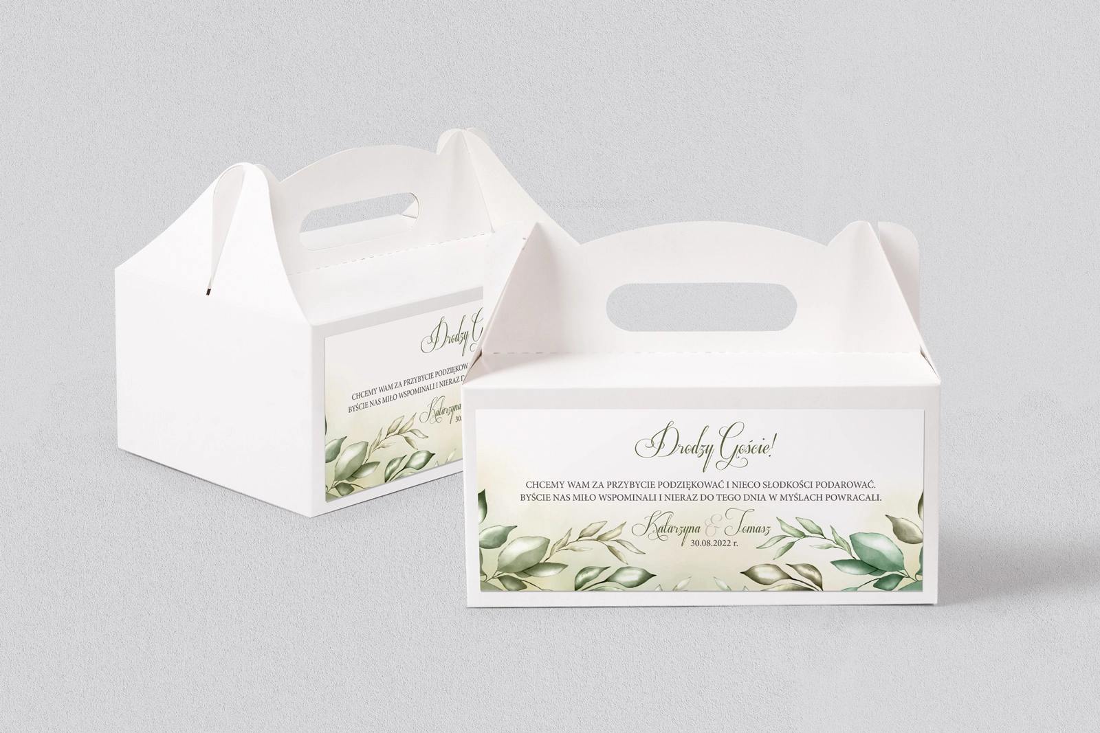 Pudełko na ciasto weselne About You - Motyw 1