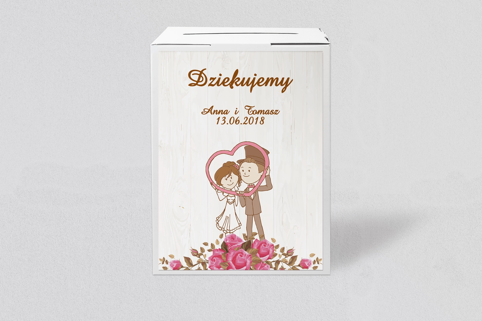 Pudełko na koperty i pieniądze Naturalna Miłość Motyw 9