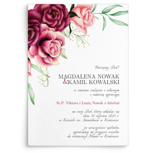 Zaproszenia ślubne Fabello - Motyw 3