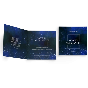 Zaproszenia ślubne Colors of the Sky - Składane Kwadrat Motyw 3