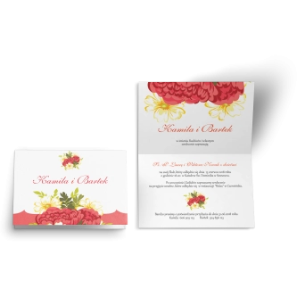 Zaproszenie ślubne Wiosenny Kwiat - Motyw 15