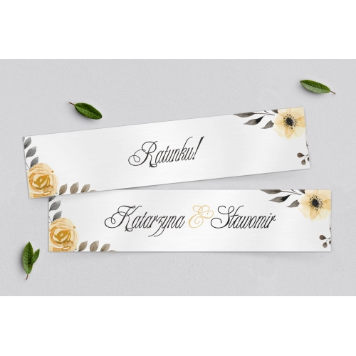 Tablice Rejestracyjne 2 szt. - Akwarelowe Wianki Motyw 4