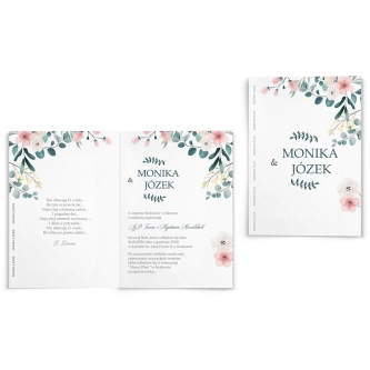 Zaproszenia ślubne Name - Składane motyw 2