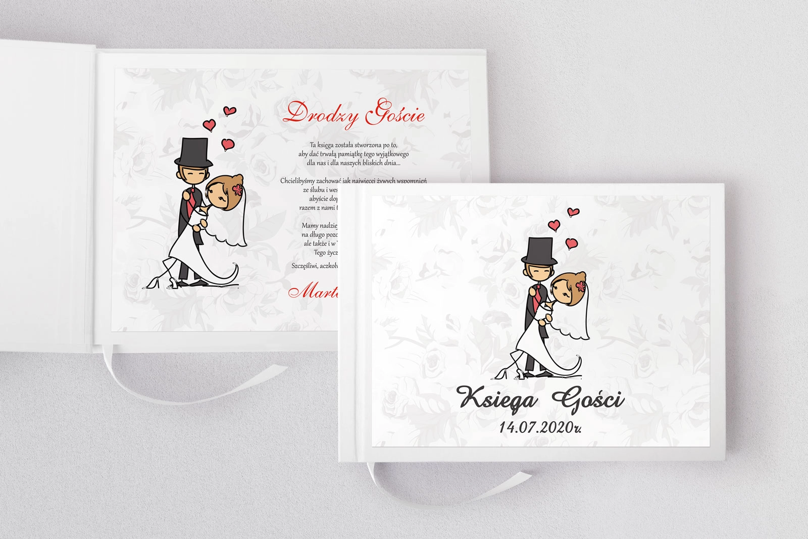 Księga Gości Weselnych Zakochani Motyw 1
