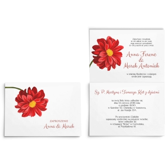 Zaproszenia ślubne Sweet Love - Składane Motyw 5