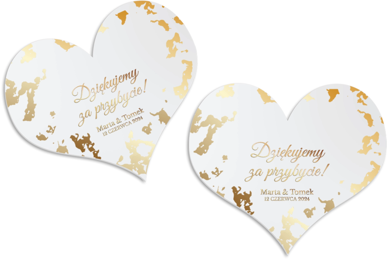 Magnes Serce - Marmur & Złoto - Motyw 5