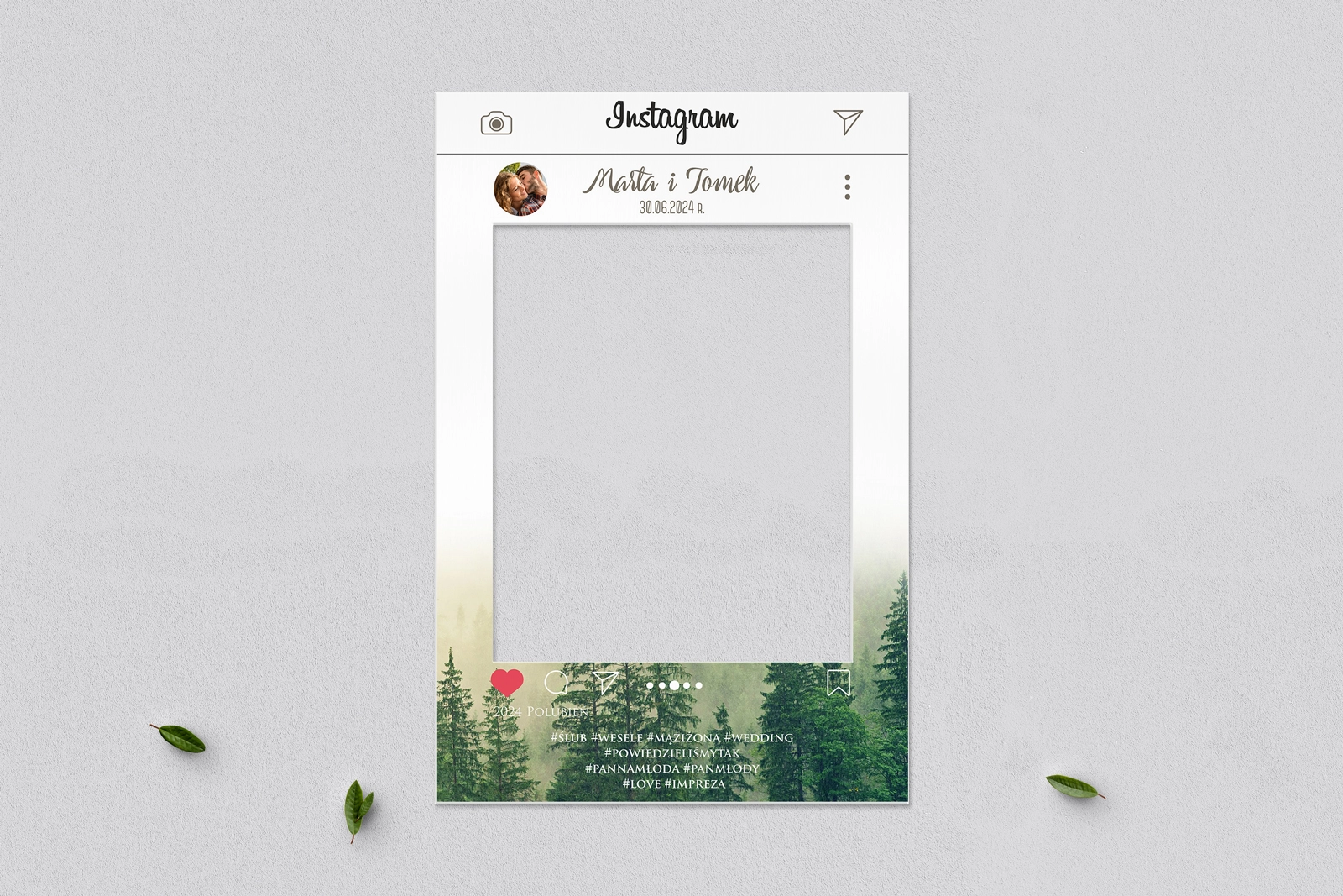 Ramka do zdjęć - Instagram Forest - Motyw 1