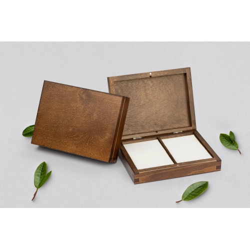Pudełko na obrączki prostokątne brązowe