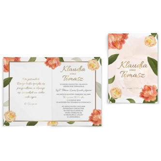 Zaproszenia ślubne Dream - Składane Motyw 5