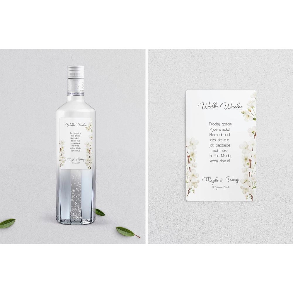 Naklejki na alkohol - Biały Czas - Motyw 1