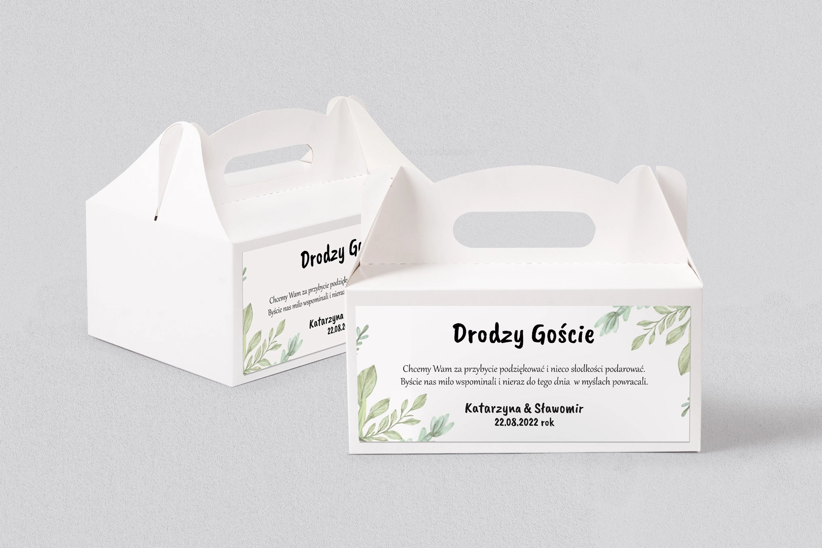 Pudełko na ciasto weselne Bukiety Motyw 11