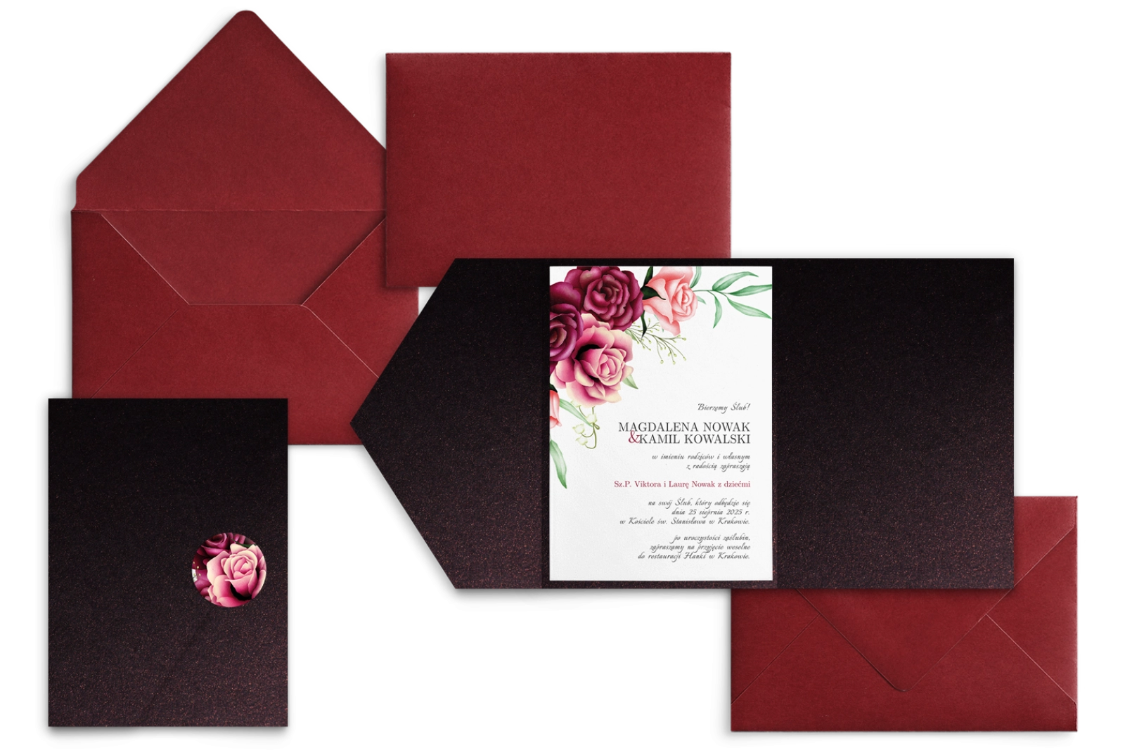 Zaproszenia ślubne w Etui Fabello motyw 3