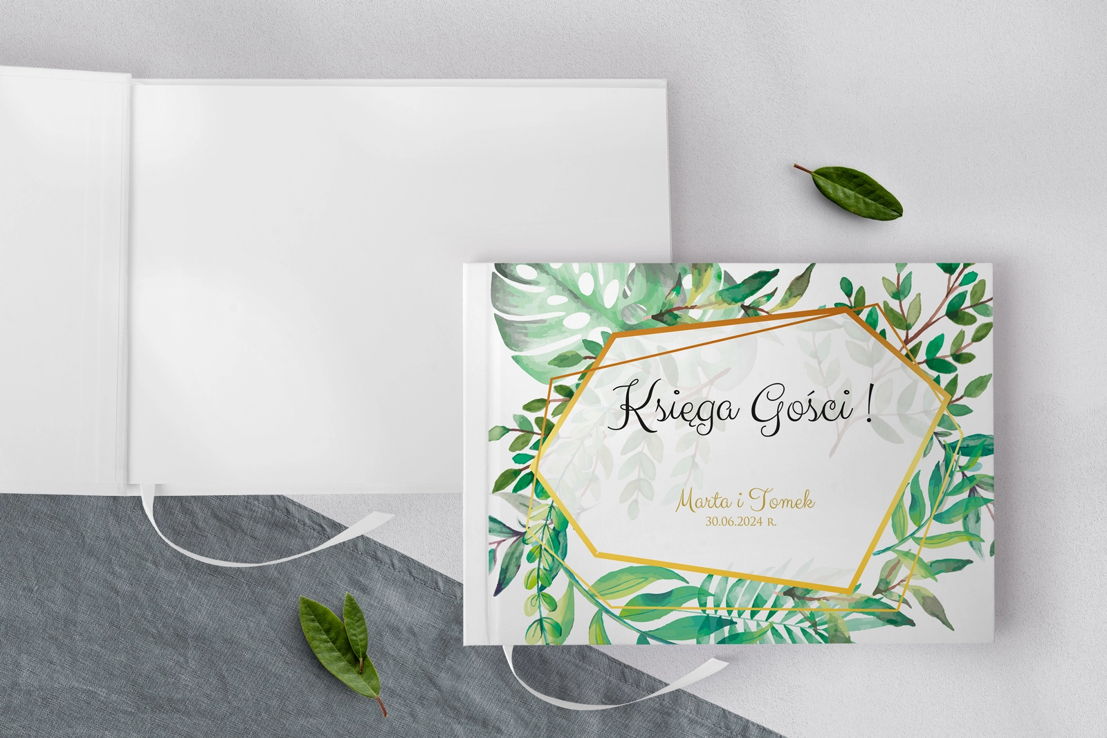 Księga Gości Weselnych Flowers & Frame Motyw 2