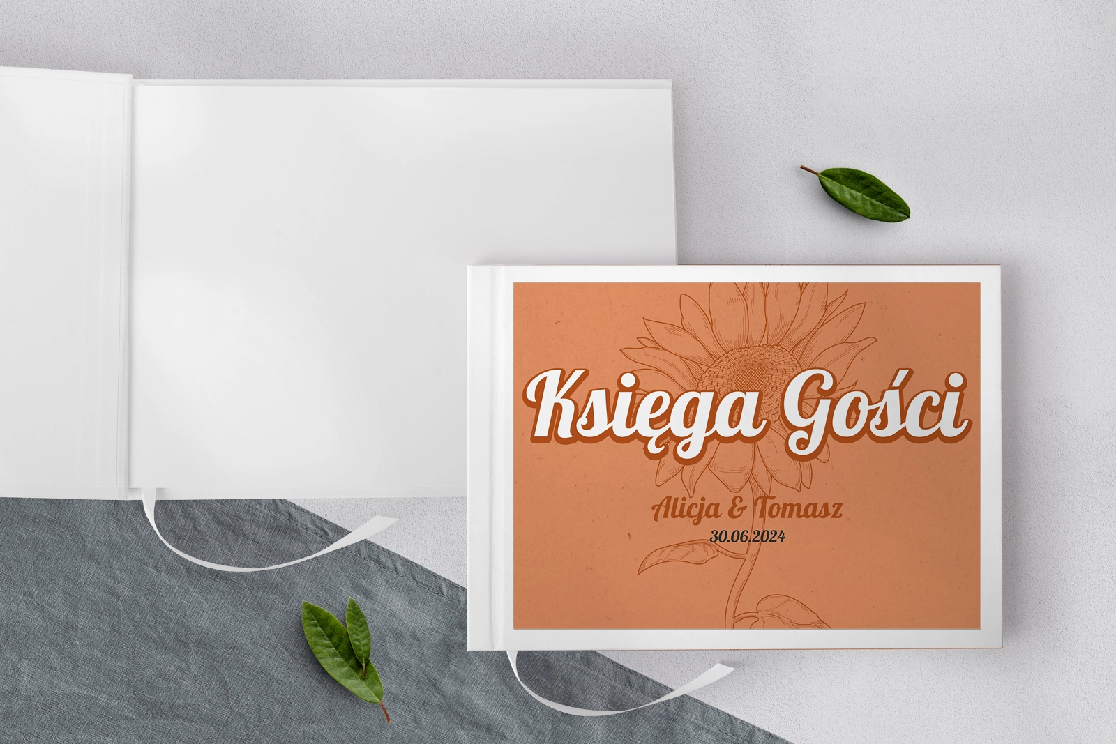 Księga Gości Weselnych Sunflowers Motyw 2