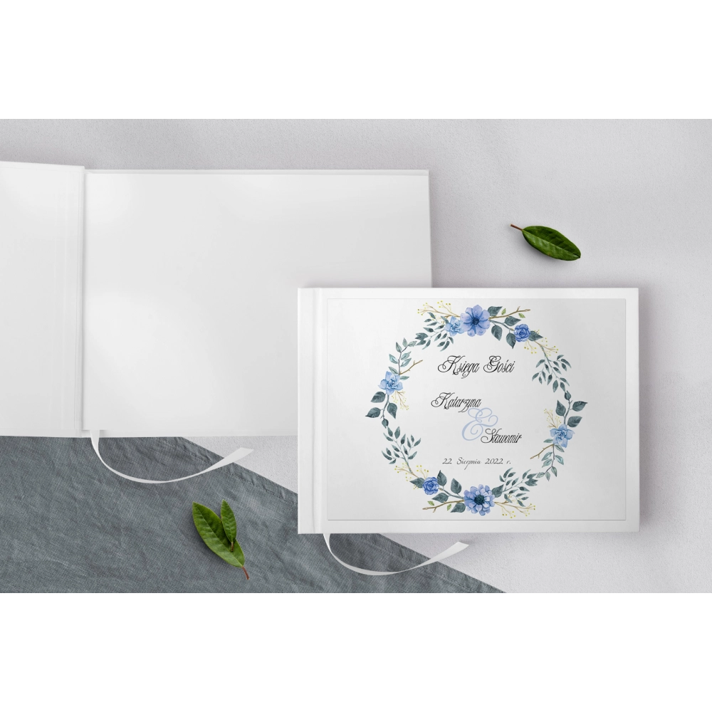 Księga Gości Weselnych Akwarelowe Wianki Motyw 1