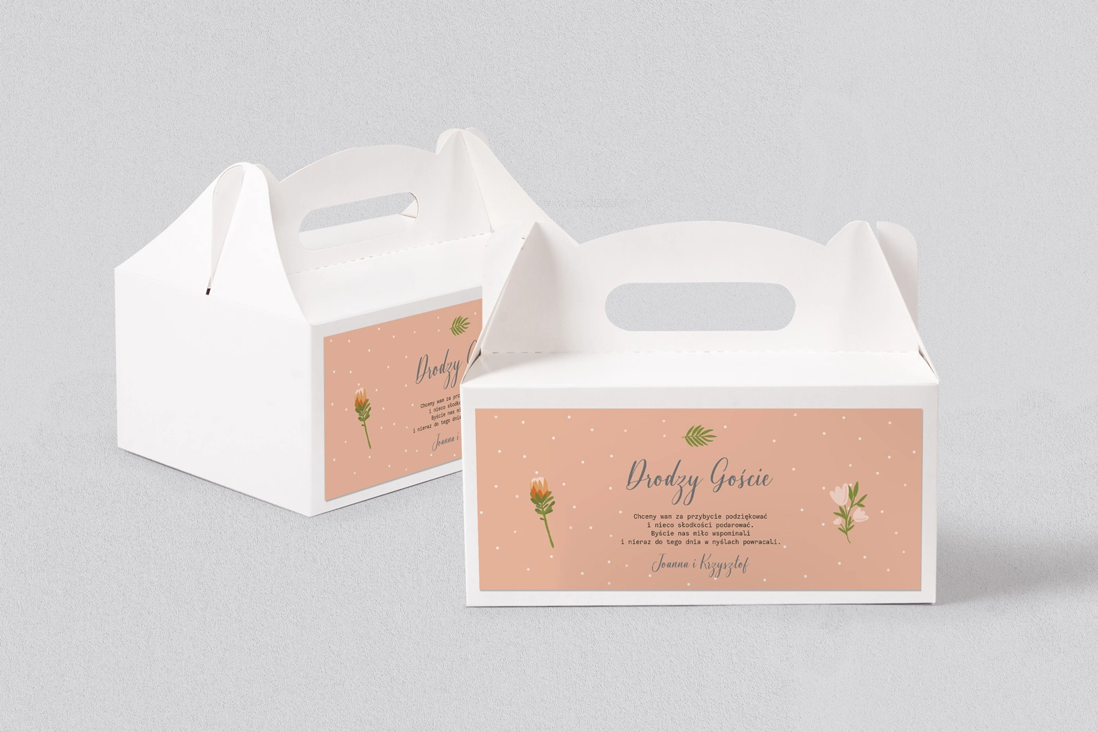 Pudełko na ciasto weselne Butterflies - Motyw 4