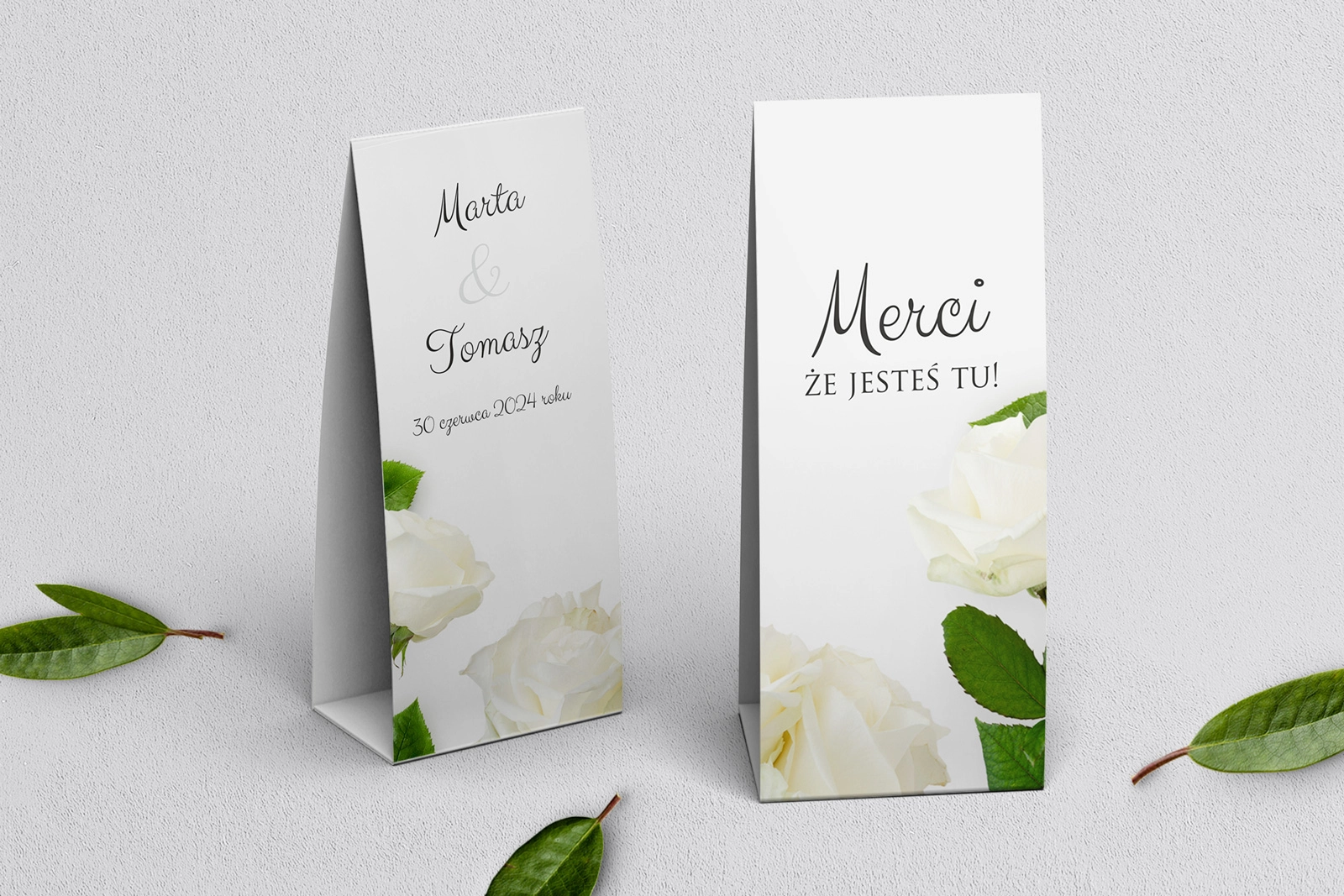 Podziękowanie Merci - Pudełeczko Soft Motyw 4