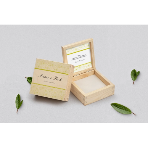 Pudełko na obrączki naturalne - Ornaments Motyw 11