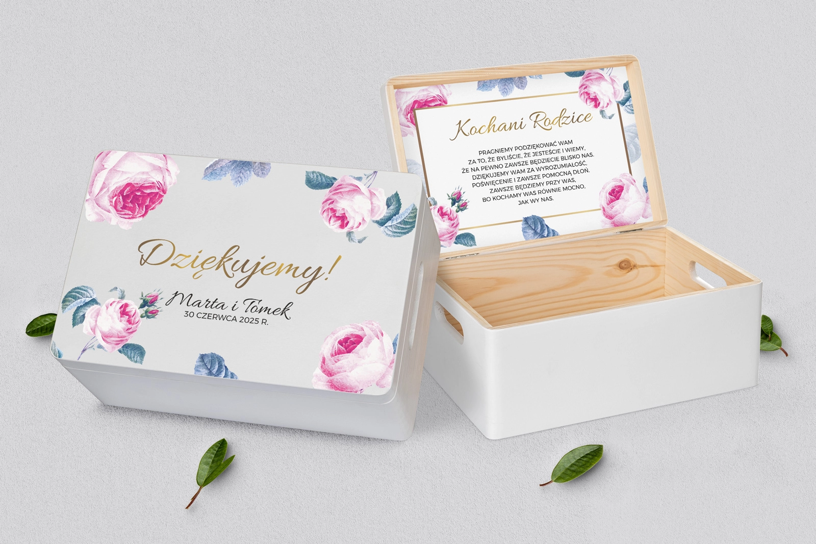 Skrzyneczka dla Rodziców - biała Dream Motyw 3