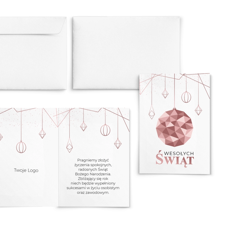 Kartki Świąteczne Geometryczne - Motyw 2