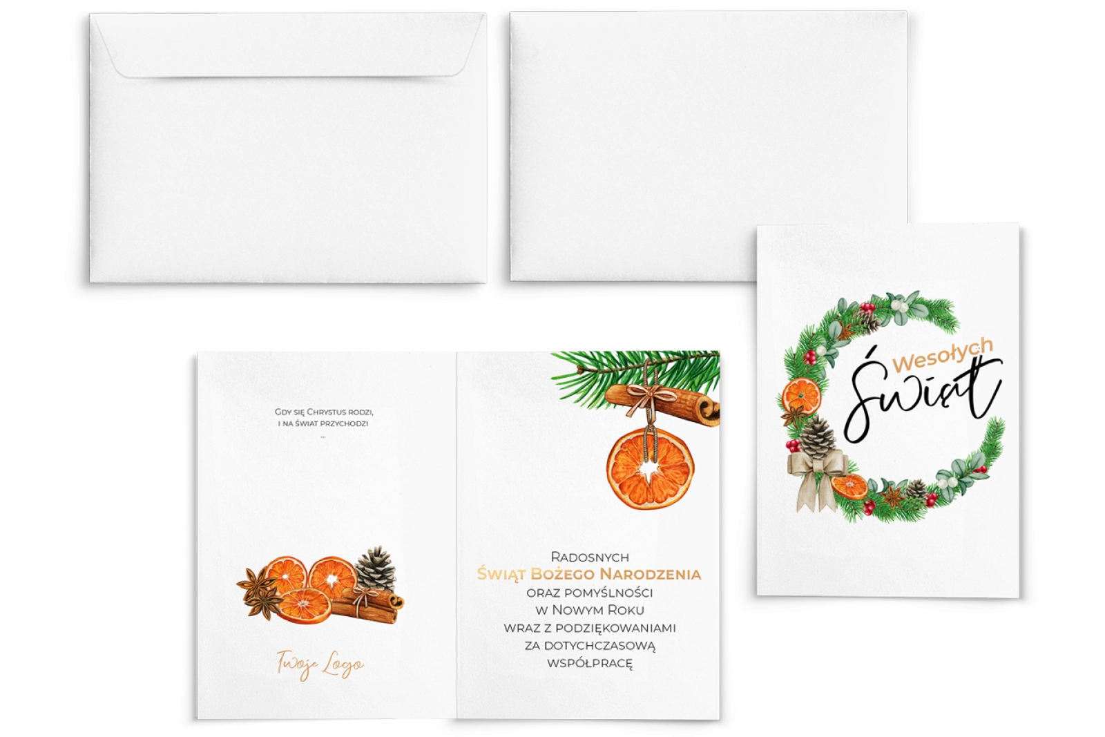 Kartki Świąteczne Wianki - Motyw 2