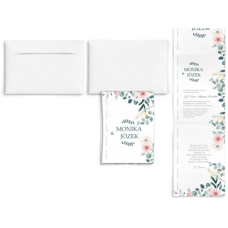 Zaproszenia ślubne Harmonijka - Name Motyw 2