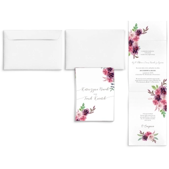 Zaproszenia ślubne Harmonijka - PasteLove Motyw 1