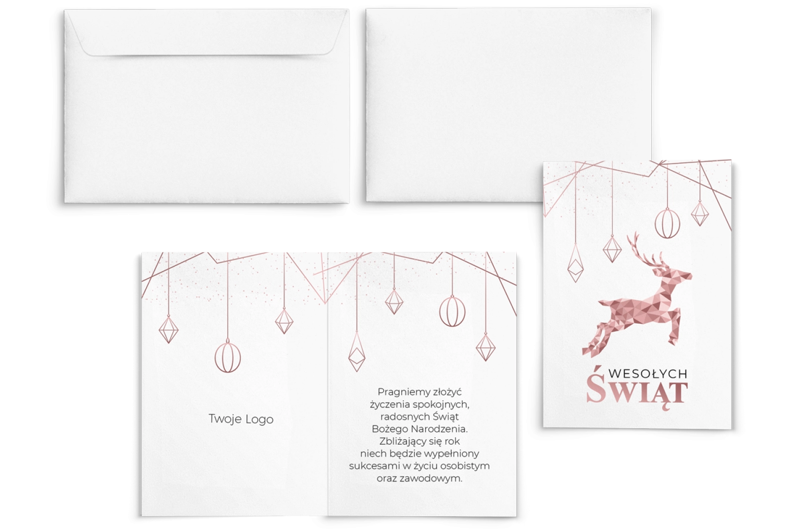 Kartki Świąteczne Geometryczne - Motyw 3