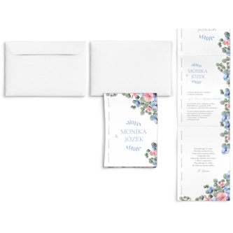 Zaproszenia ślubne Harmonijka - Name Motyw 1