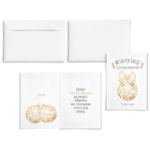 Kartki Świąteczne Złote - Motyw 2