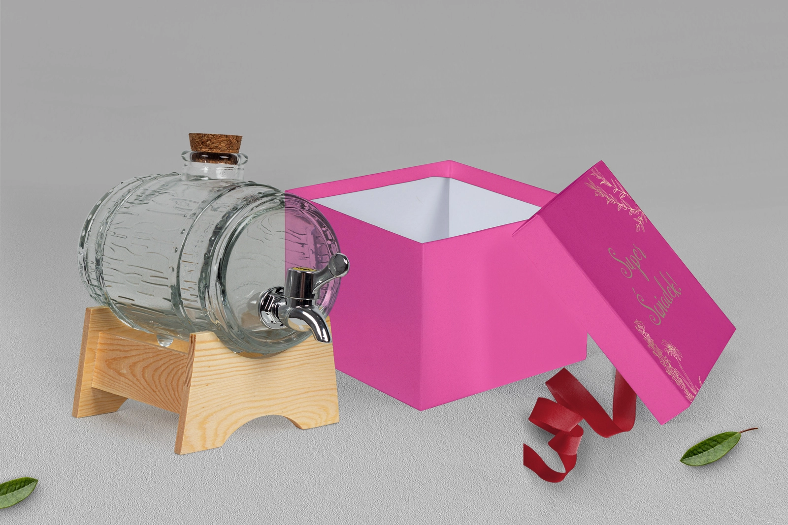 Antałek - opakowanie różowe Fiori Motyw 1