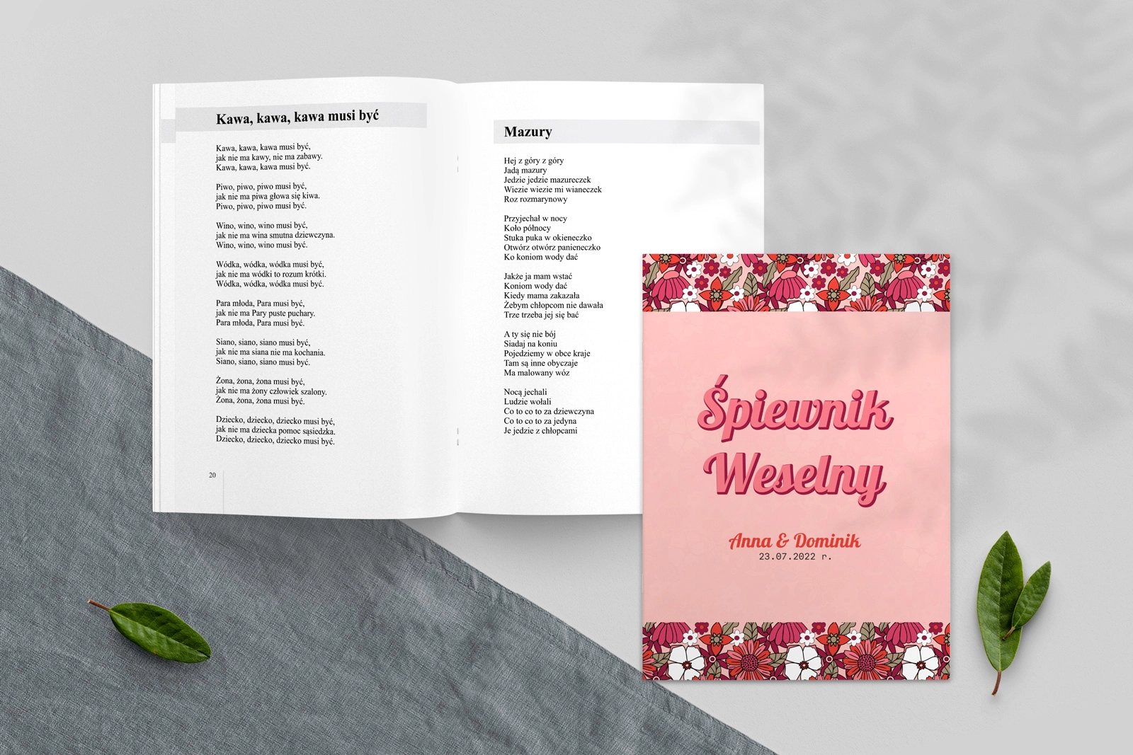 Śpiewnik Weselny - Retro Style Motyw 2