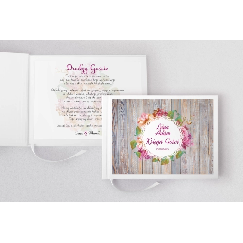 Księga Gości Weselnych Rustical Motyw 1