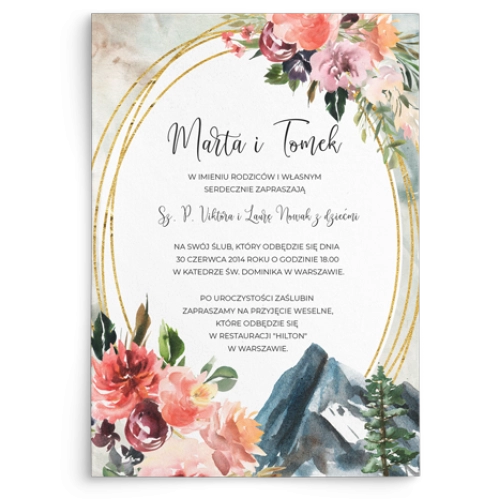 Zaproszenia ślubne Spring Love - Motyw 6