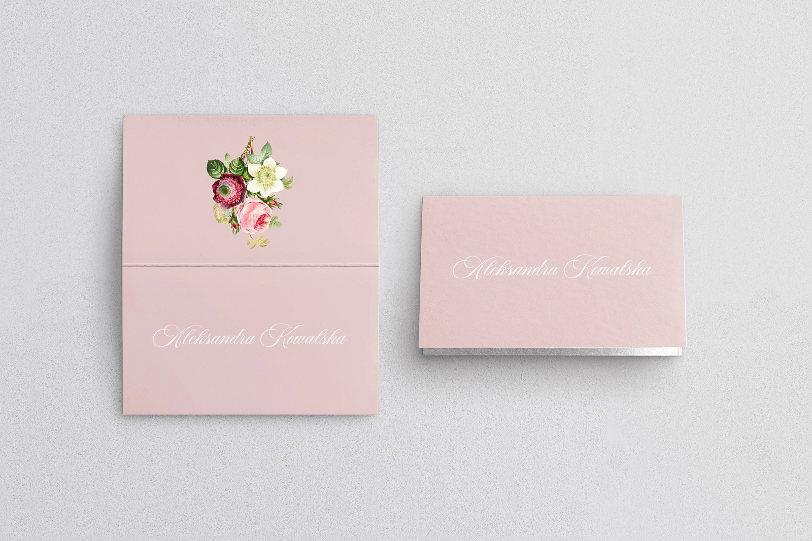 Winietki ślubne składane Bella - Motyw 3