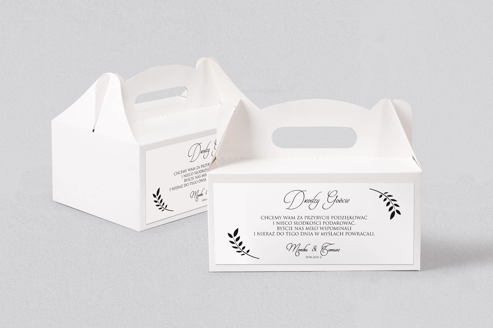 Pudełko na ciasto weselne Alloro - Motyw 1