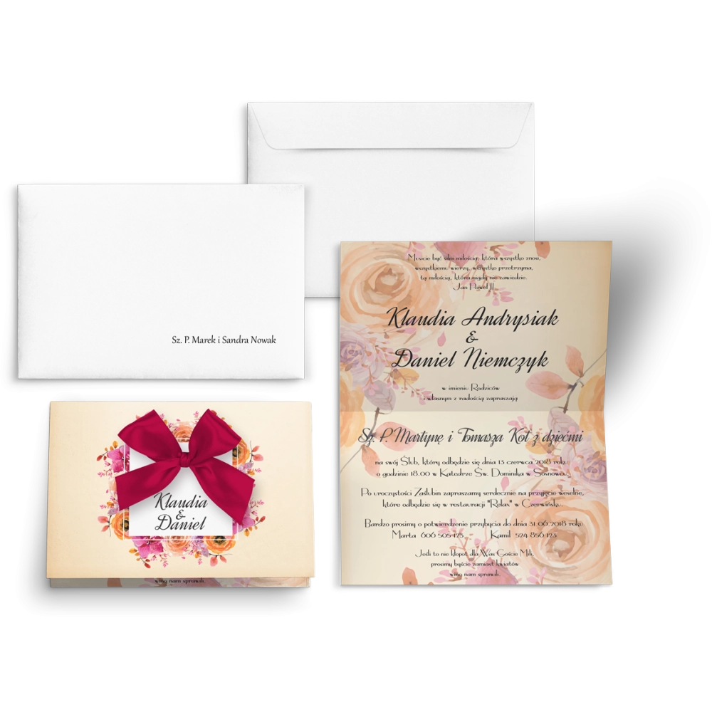 Zaproszenia ślubne Love - motyw 12