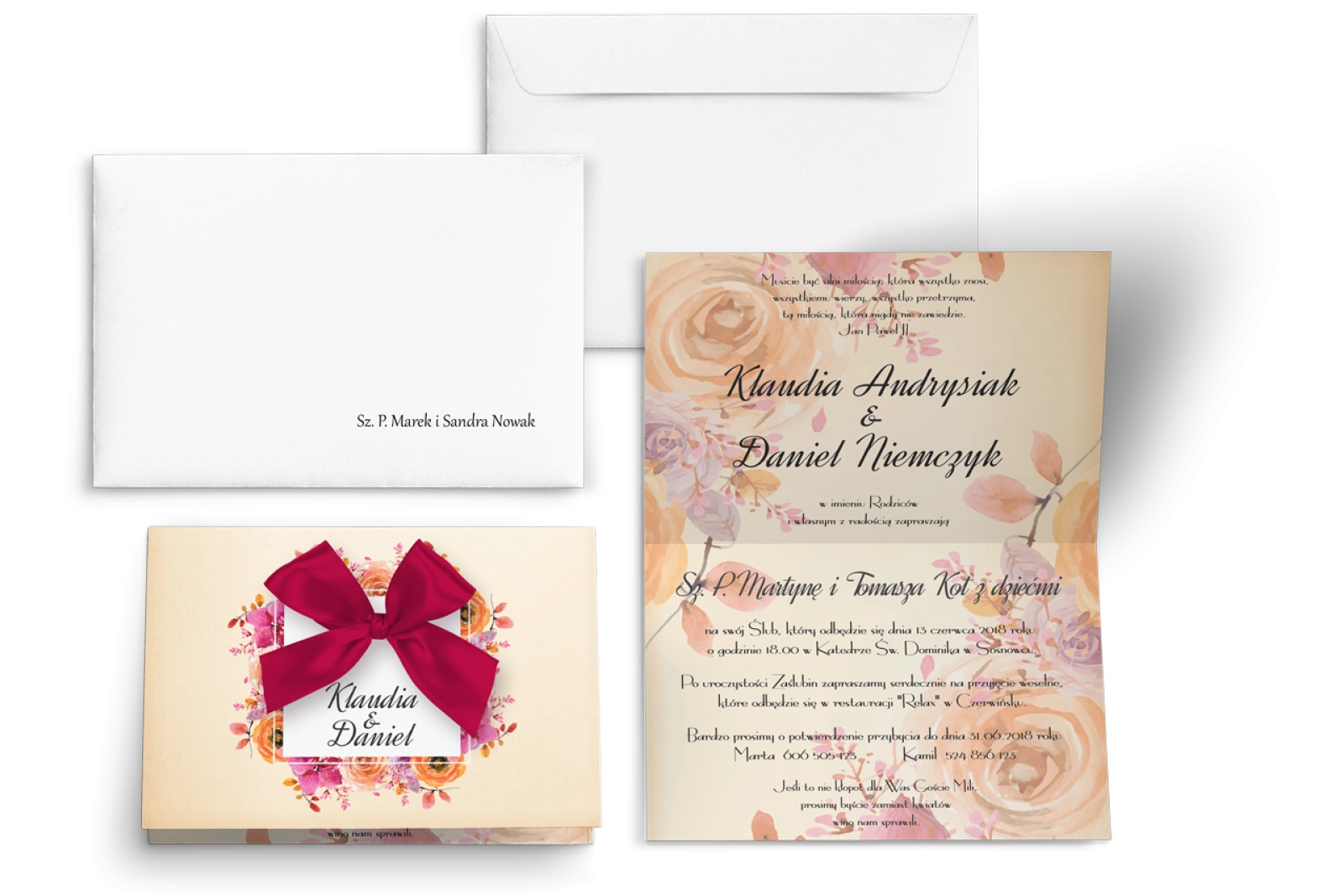 Zaproszenia ślubne Love - motyw 12