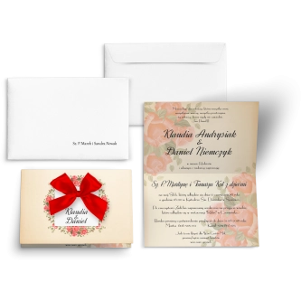 Zaproszenia ślubne Love - motyw 6