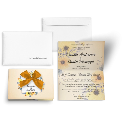 Zaproszenia ślubne Love - motyw 3